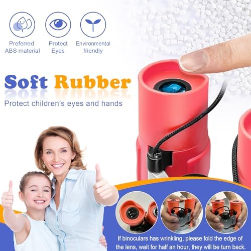 Real Binoculars for Kids Gifts for 3-12 Years Boys Girls 8x21 High-Resolution Optics Compact Toy Binocular for Bird Watching,Travel, Camping - Image 4