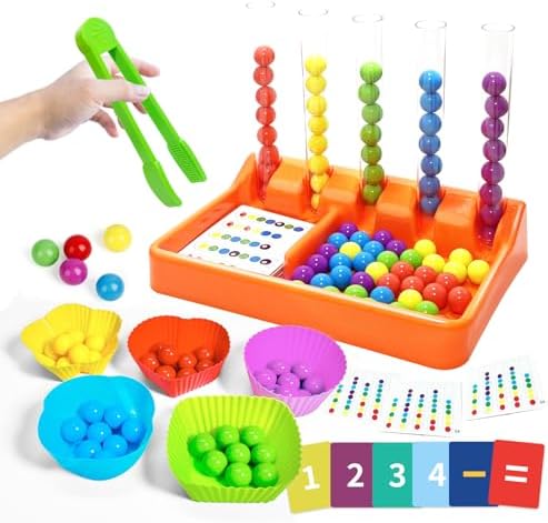 Counting and Color Sorting Kit Toy, Preschool Kindergarten Learning Activ by Popokeegoo