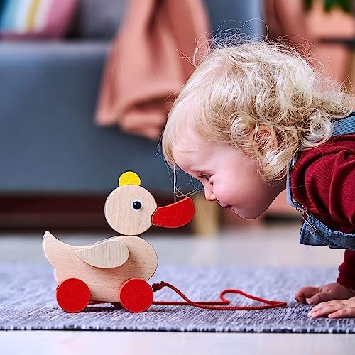 HABA Classic Duck Pull Toy - A Nostalgic Wooden Toddler Toy (Made in Germany) - Image 2