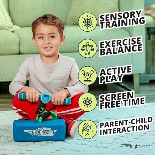 Flybar My First Foam Pogo Jumper for Kids Fun and Safe Pogo Stick for Toddlers, Durable Foam and Bungee Jumper for Ages 3 and up, Supports up to 250lbs (Blue LED) - Image 3