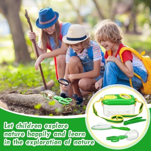 Halloscume 4 Sets Bug Catcher for Kids Insect Catching Kit, Green - Image 5
