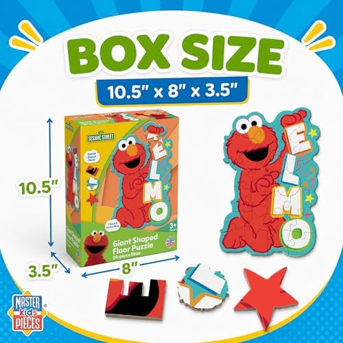 Masterpieces Sesame Street Shaped Floor Puzzle - Elmo, Jumbo 36 Piece - Ages 4+ - Image 6