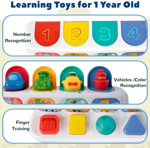 Interactive Cause & Effect Pop-Up Vehicle Toy for Toddlers 1–3 Years - Image 4