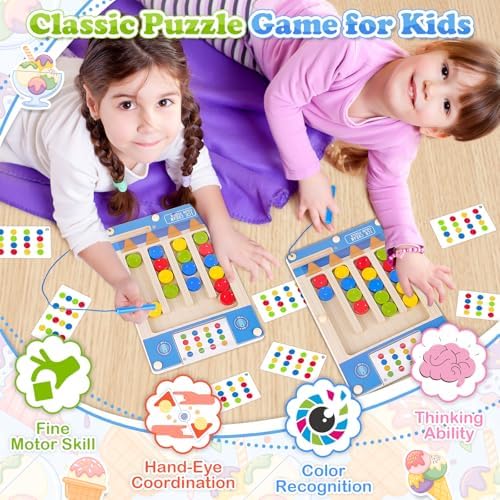 3 4 5 Year Old Boy Birthday Gift, Kids Magnetic Color Matching Puzzle Board - Image 5