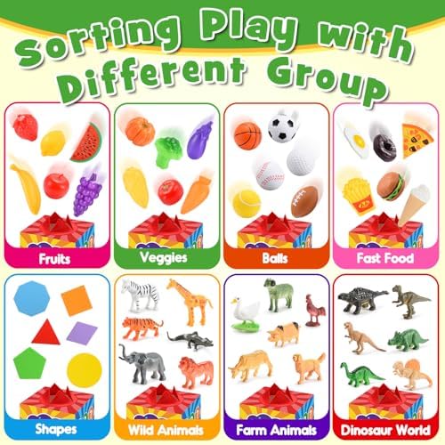 Montessori Sensory Toys for 3-8 Year Olds | 58-Piece Learning & Sorting Games with Mystery Box | Preschool Activities & Speech Therapy Gifts | Easter Basket Stuffers, Birthday Gifts for Boys & Girls - Image 3