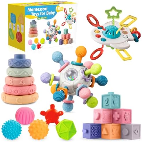 0-3-6-12 Months Baby Toys, 5 in 1 Montessori Toy For Babies Gift for Babies by SpringFlower