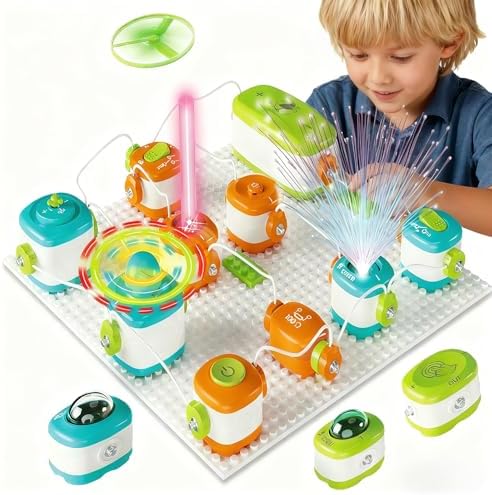 Science Kits for Kids - STEM Educational Circuits Kit for Kids, 168 Projects 37 Circuit Parts Electronics Building Blocks, Science Experiment Toy - DIY Engineering Gift for Boys Girls Ages 3+ by CZOALX
