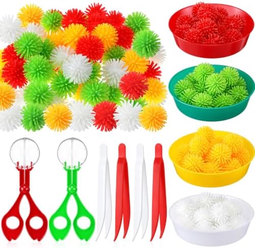 Leitee 71 Pcs Sensory Bin Filler,Red Green,Christmas by Leitee