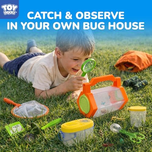 TOY Life Kids Explorer Bug Catcher Kit with Safari Costume, Binoculars Kids Outdoor Toys, Bug Toys, Butterfly Net, Camping Set Outdoor Activities Adventure Kit Nature Exploration Gifts Kid Ages 3-12 - Image 6