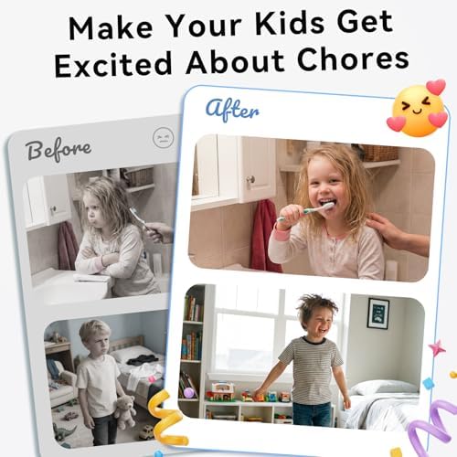 Chore Chart for Kids ADHD Tools to Do List Checklist Magnetic Planning Board with Sliders, Visual Schedule Board with Dry Erase Sheets, Sticker, Marker, Routine Chart for Kids - Pink - Image 5