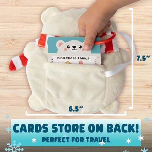 Chuckle & Roar Seek & Find Polar Bear Plush, Toddler Travel Toys, Ages 3+ - Image 5