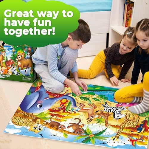 Giant Floor Puzzles for Kids Ages 4-6 - 2x3 Feet Extra-Thick 48 Pieces - Image 6