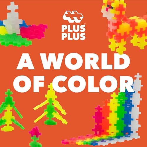 PLUS PLUS 600 Piece Neon Mix - Mini Waffle Blocks, Classroom Must Haves - Image 6