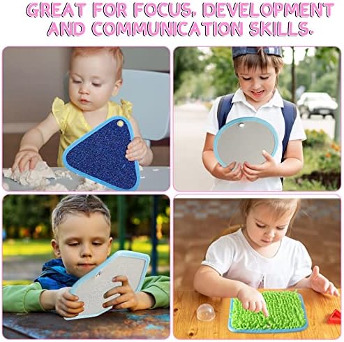 Boao 8 Set Mini Sensory Mats for Autism Kids Sensory Floor Tiles, Irregular - Image 5