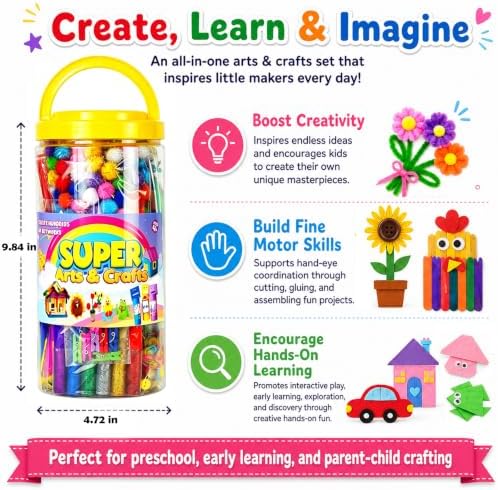 FUNZBO Arts and Crafts Supplies for Kids - Back to School Craft Kit - Image 4