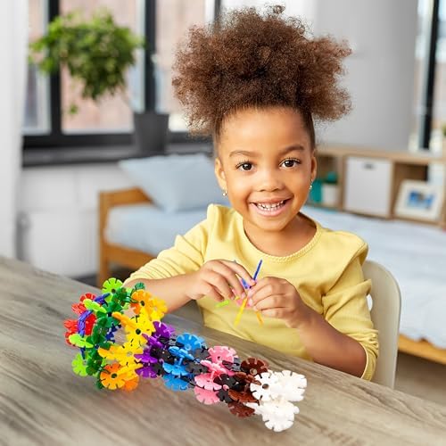 PicassoTiles Building Chips Interlocking Disc Construction Blocks in Red Color STEM Learning Early Education Toy Engineering Playset Child Brain Development for Toddlers Girls Boys Kids Age 3+ PTF108 - Image 2