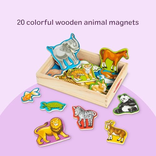 Melissa & Doug Wooden Animal Magnets Set (20 Pieces) – Farm, Zoo & Pet Fridge Magnets in Storage Box – Montessori Preschool Learning Toys for Toddlers & Kids Ages 2+ - FSC-Certified - Image 6