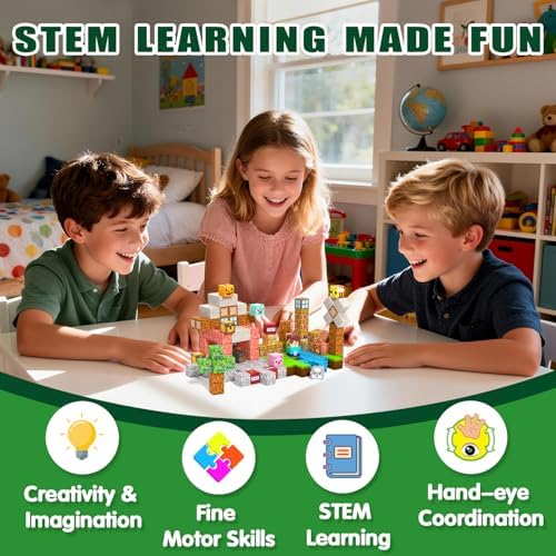 Magnetic Blocks, 100PCS Toys Building Cube Birthday Gifts for Kids - Image 6