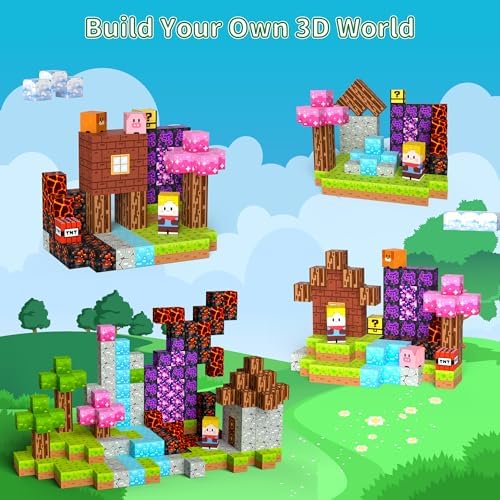 100PCS Magnetic Blocks Magnet Building Cubes Birthday Gifts for Kids - Image 3