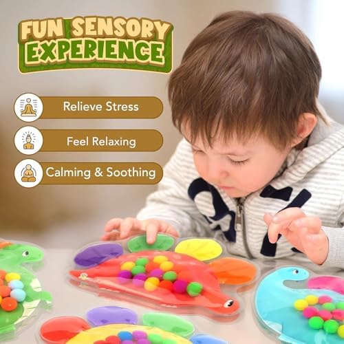 Dinosaur Color Sorting Sensory Toy, Roadtrip Travel Essenstial for Toddler - Image 2