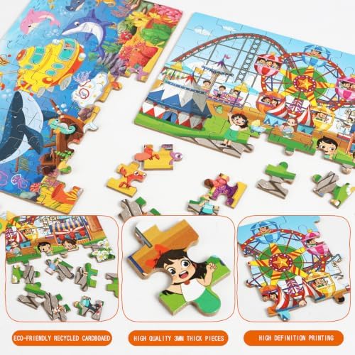 600 Piece Jigsaw Puzzle (Roller Coaster+Ocean) - Image 2