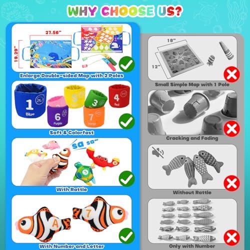 Montessori Fishing Game Toys for Toddlers 1 2 3 Years Old - 40PCS - Image 4