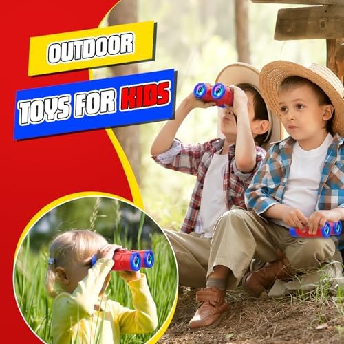 JovialToyz Binoculars for Kids Ages 3-8 Boy Binoculars Toys with Compass & Bird Watching Manual, Christmas Birthday Gifts for 3 4 5 6 7 8 Year Old Boys Girls Age 4-6 6-8 Toddler Outdoor Camping Toys - Image 3
