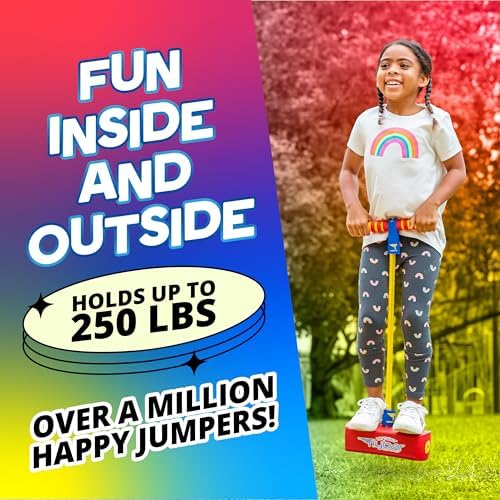 Flybar My First Foam Pogo Jumper for Kids Fun and Safe Pogo Stick for Toddlers, Durable Foam and Bungee Jumper for Ages 3 and up, Supports up to 250lbs (Red) - Image 5