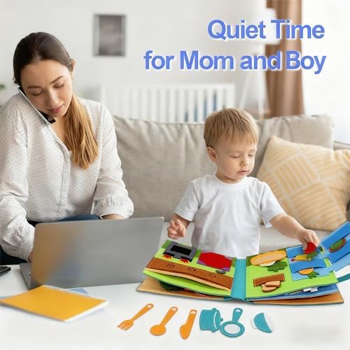 BizyKoady Montessori Busy Book for Toddlers 2-4, Pretend Play Quiet Book - Image 7