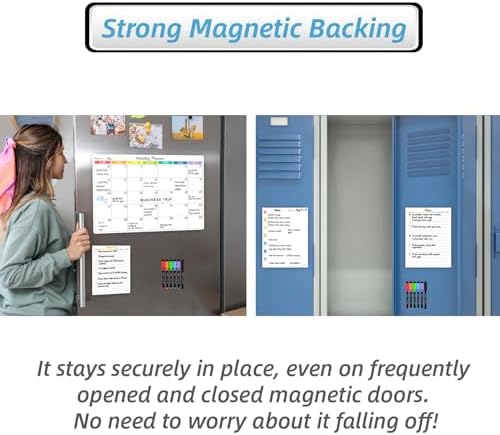 JJPRO Magnetic Monthly Calendar Whiteboard Set for Refrigerator-Monthly Planning Board, Weekly Menu Planner and to Do List for Fridge with 6 Markers-14.5" x11 - Image 4