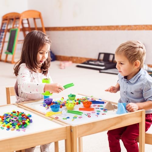 Blosssound 550 Pcs Fine Motor Toys for Kids Tweezers Pom Poms Counting - Image 5