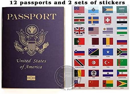 SJPRINTER Passport-Style Notebooks 12-Pack — Blank Pocket Journals for Travel Scrapbook, Classroom Geography & Social Studies — Use with Travel Stickers & World Flags — Bulk Stationery - Image 3