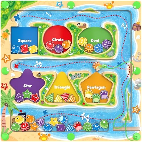 MTYOKILN Magnetic Color & Shape Maze - Montessori Toys for 3 4 5 Year Old by MTYOKILN