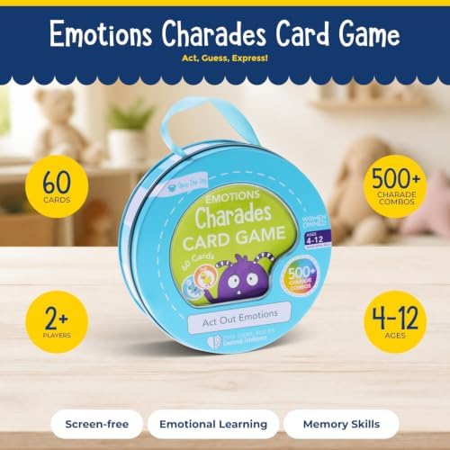 Open The Joy Emotions Charades Card Game – Kids Feelings Family Fun - Image 5