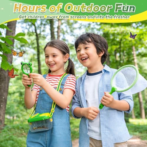 YongnKids 28 Pcs Bug Catcher for Kids with Butterfly Net for Kid Age 3 4-8 - Image 2