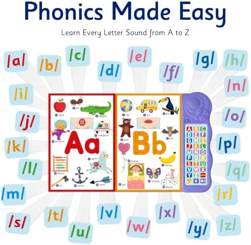 LEARNING BUGS My Big Phonics Sound Book – 260 Words to Learn Letter Sound, Preschool & Kindergarten Learn to Read for 3 Year olds, Perfect Toy and Gift for Toddlers Ages 2+ - Image 2