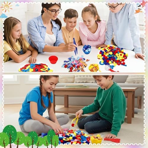 Sensory Bin Filler Set with Pom Poms, Sensory Bin Fillers - Image 6