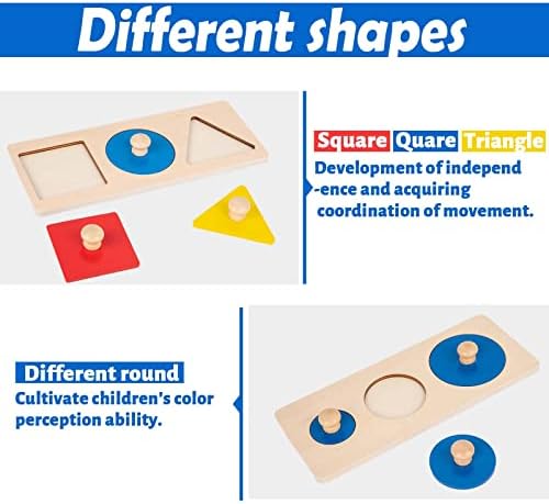 Montessori Shape Puzzle for Toddlers 1-3 - Learning Color & Shape Sorter,Baby Puzzles 12-18 Months with Jumbo Knob,Educational Toys Gifts for Boys and Girls (Multiple Shape Puzzles/Circle Puzzle) - Image 6