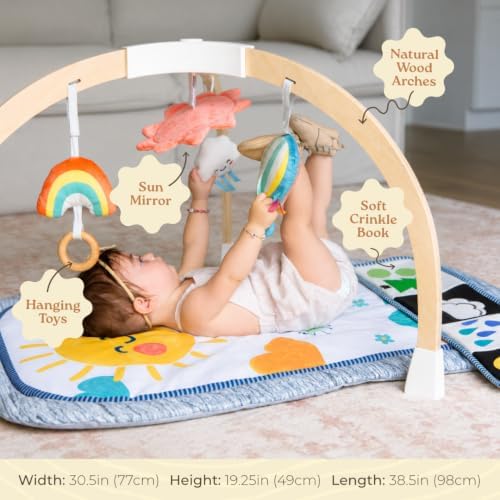 Little Acorn, Montessori Wooden Baby Gym with Kick & Play Musical Piano - Image 3