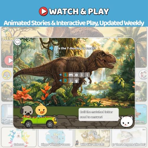 Interactive Learning Console (Ages 3-8) - THE SAFE BRIDGE BEFORE Unsupervised SMARTPHONES: Hands-On Math, Phonics & Spelling Games, Weekly Storytelling Animation Updates. - Image 6