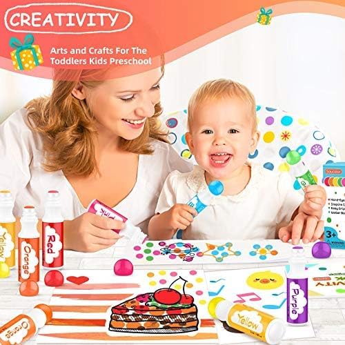 Soucolor 32-Pack Washable Dot Markers for Kids & Toddlers 8 Vibrant Colors - Image 4