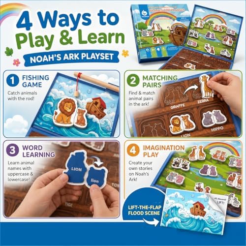 Travofun Magnetic 4-in-1 Animal Game | Travel Toys for Toddlers Ages 3-5 - Image 2