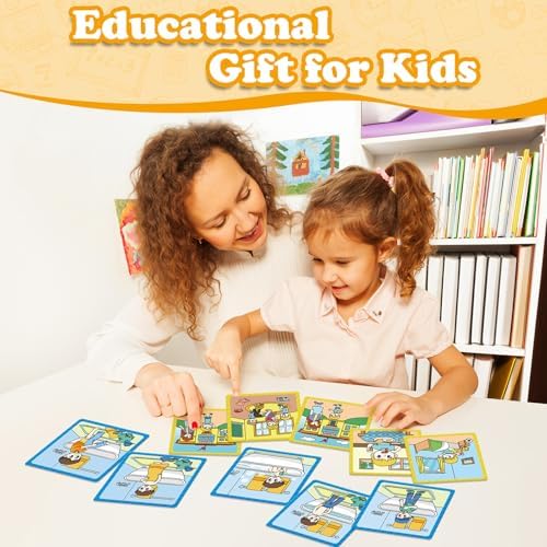Kasfalci Sequencing Cards,Sequence Board Game for Kids,Speech Therapy Materials Toys for Autism,Story Storytelling,Social Skills,Sentence Building,Preschool Learning Activities,Classroom & Homeschool - Image 7