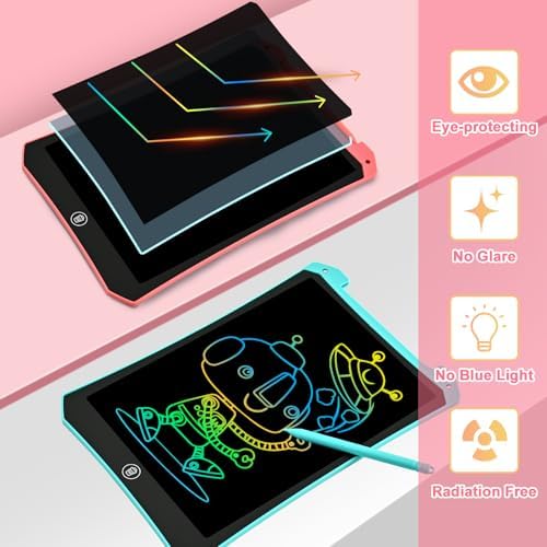 LCD Writing Tablet, 2 Pack Toddler Kids Toys, Travel Essentials Games - Image 3