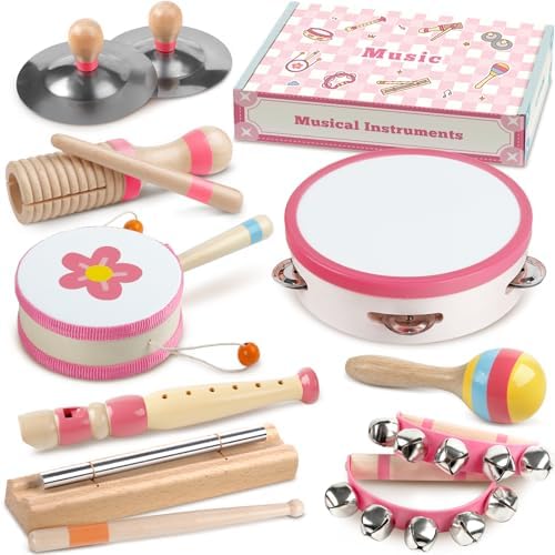 Baby Musical Instruments - Montessori Wooden Musical Toys for Toddlers Kids by Rmischolar