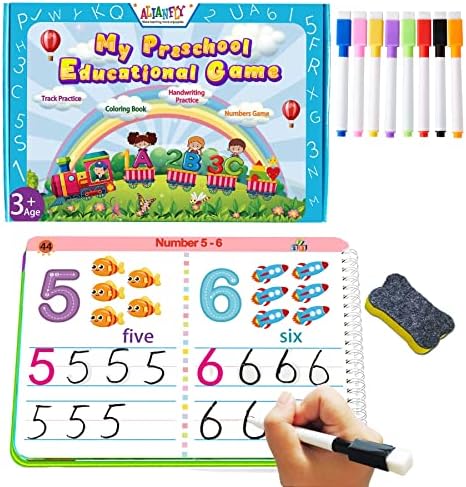 ALIANFLY Preschool Learning Activities Educational Workbook - Toddler Prek Montessori Handwriting Practice Activity Tracing Toys Busy Book for Kids, Autism Learning Materials and ABC Learning Book by ALIANFLY