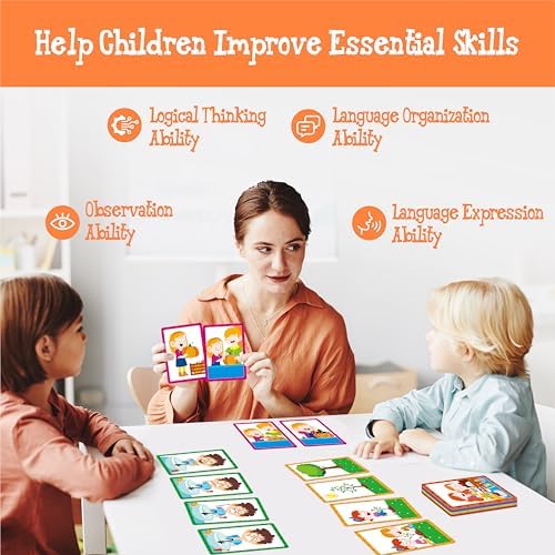 4-Scene Sequencing Cards, 72 Sequence Card Game for Preschool, Kids Learning Order and Logic, Speech Therapy Materials for Autism, Early Learning Activity-Storytelling, Social Skills,Sentence Building - Image 4