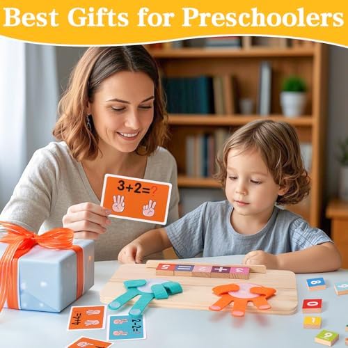 2 in 1 Montessori Toys for 2+ year old,Math Games for Kids 5-7,Math Manipulatives Preschool Learning Activities Kindergarten Classroom Must Haves Number Blocks Educational Toys for Toddlers 3 4 5 6 7 - Image 5