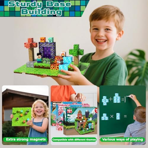 ToyUnited 150PCS Magnetic Blocks with 6 Base Plate - Image 2
