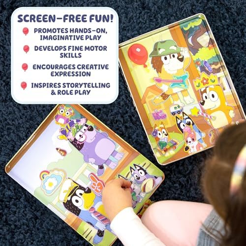Bluey Magnetic Playset, Magnet Activity Toys, Great Birthday Parties, at-Home Activities, or Screen-Free Fun, Perfect Travel or Road Trip, Hours of Fun for Kids Ages 3,4,5,6,Multicolor,Medium,214618 - Image 4
